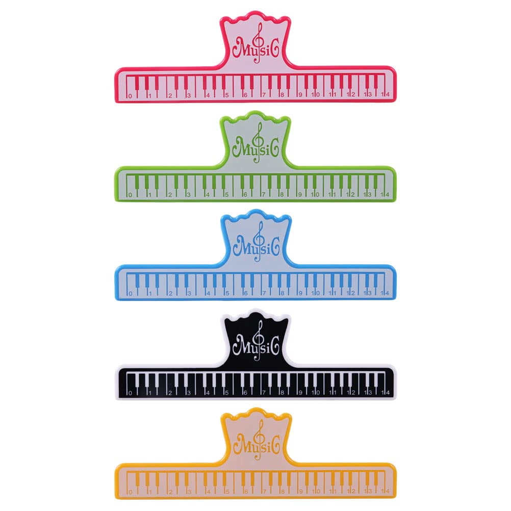 MILISTEN 5-Piece Music Book Clips for Piano, Guitar & Keyboard - Sheet Music Holder, Page Turner & Reading Stand Accessories - Perfect for Musicians, Performers & Practice Sessions