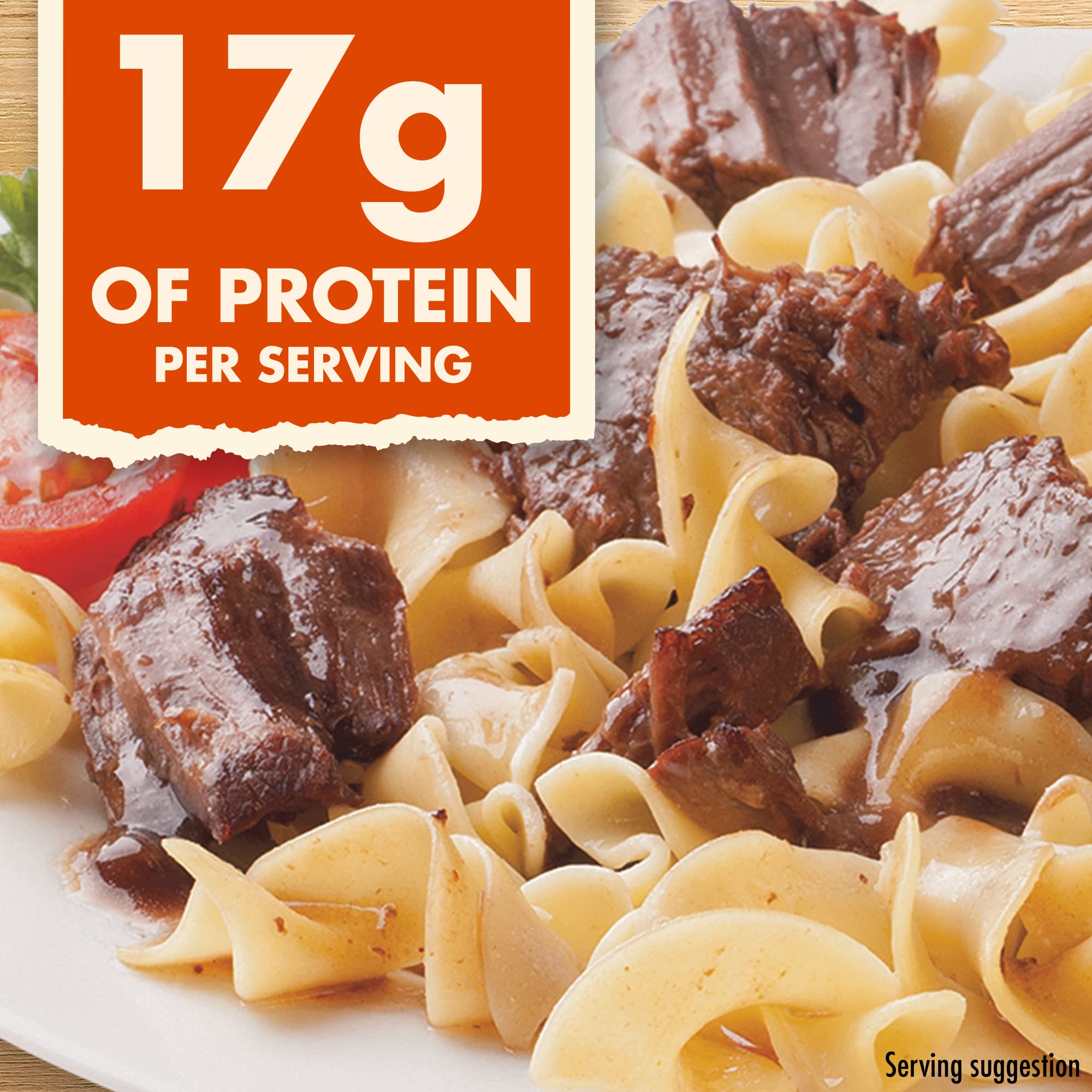 Hormel Slow Simmered Beef Tips & Gravy - Premium Refrigerated Entree (15 Oz) - Tender Beef in Rich Sauce for Quick Meals, Lunches & Family Dinners