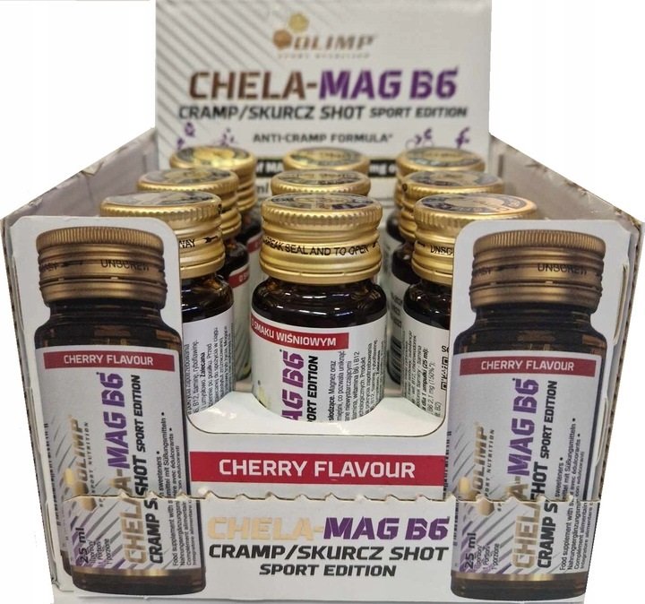 Chela Mag B6 Cherry Flavor - 9 x 25ml Liquid Supplement for Stress Relief & Sleep Support - Perfect for Busy Professionals & Students