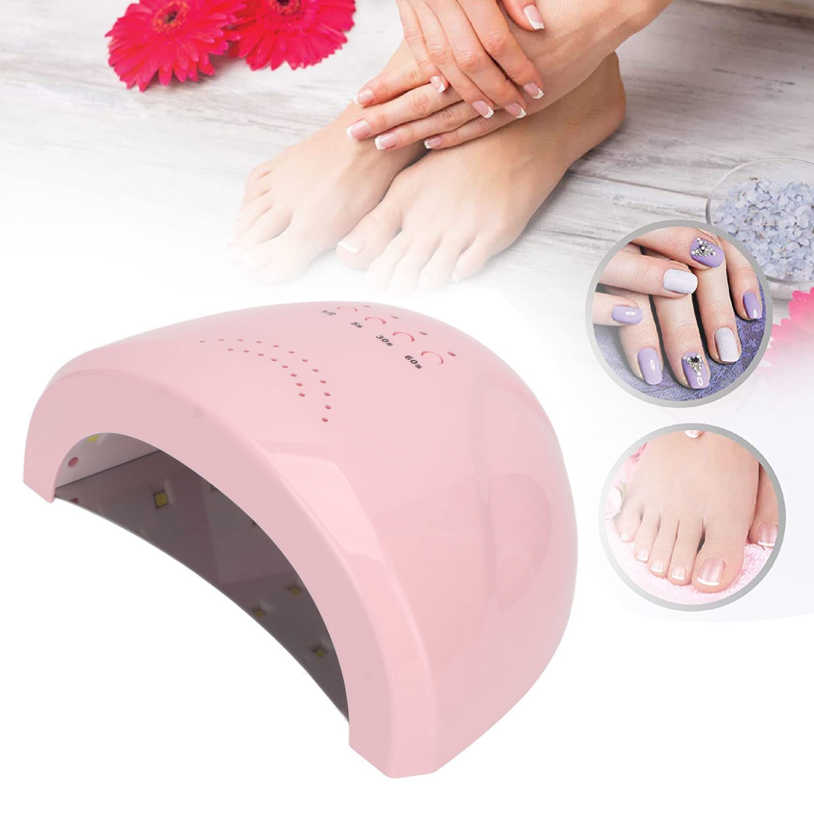 EXCLUZO Professional UV LED Nail Lamp with Time Memory Function - Fast Drying Nail Polish Dryer for Gel Manicures - Salon & Home Use (EU Plug) - Perfect for Nail Art, Gel Extensions & DIY Nail Care