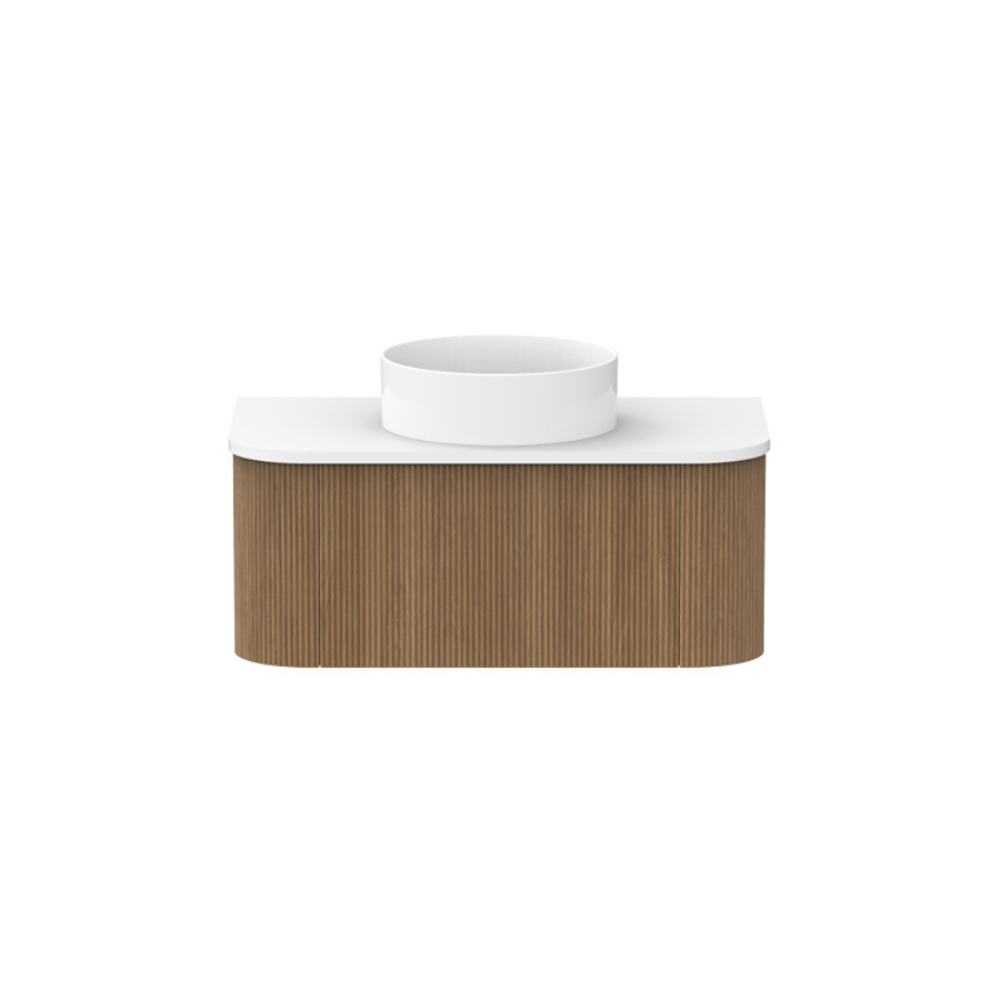 Waverley Vanity 900 Wall Mounted Bathroom Sink Cabinet in Prime Oak - Perfect for Modern Bathroom Renovations and Small Space Solutions