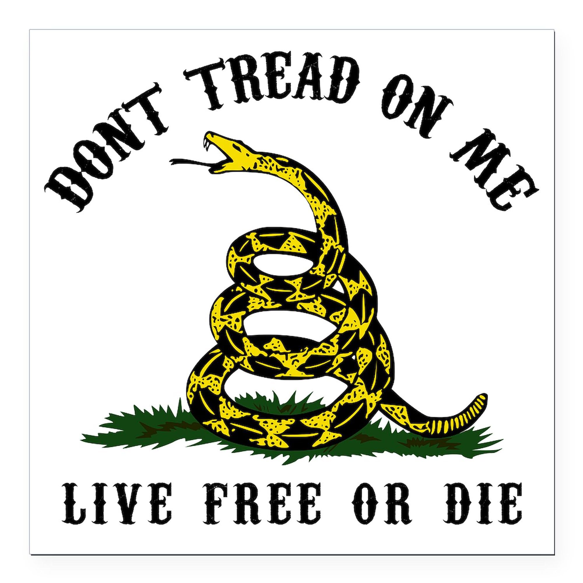 Don't Tread on Me 3x3 Inch Square Car Magnet - Heavy Duty Bumper Sticker for Cars, Trucks & Metal Surfaces - Patriotic American Flag Decal for Political Support, Veterans & Freedom Lovers (Great for Campaigns, Rallies & Everyday Pride)