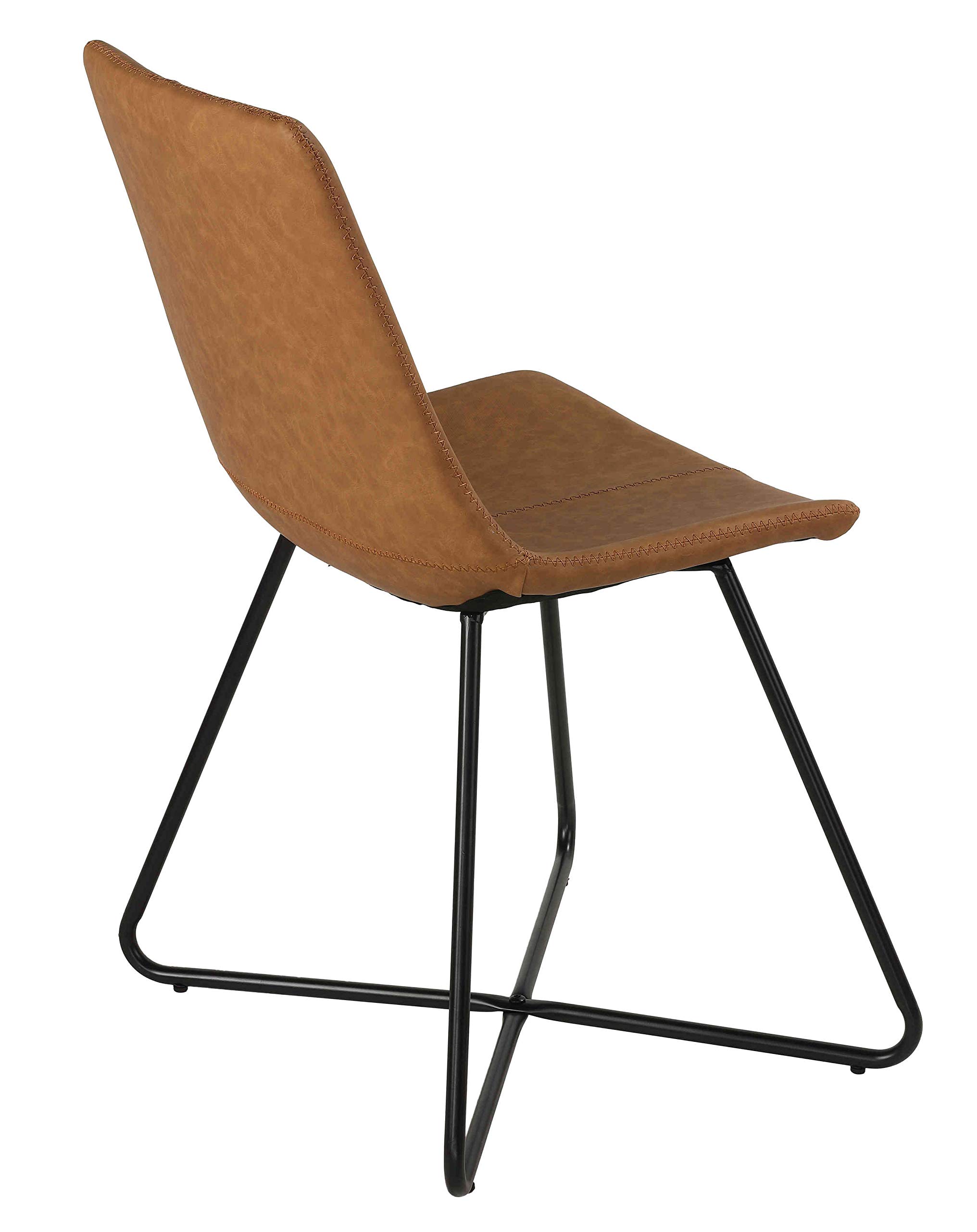 Cortesi Home Tangier Dining Chair - Brown Wooden Dining Room Chair for Kitchen, Restaurant & Home Decor