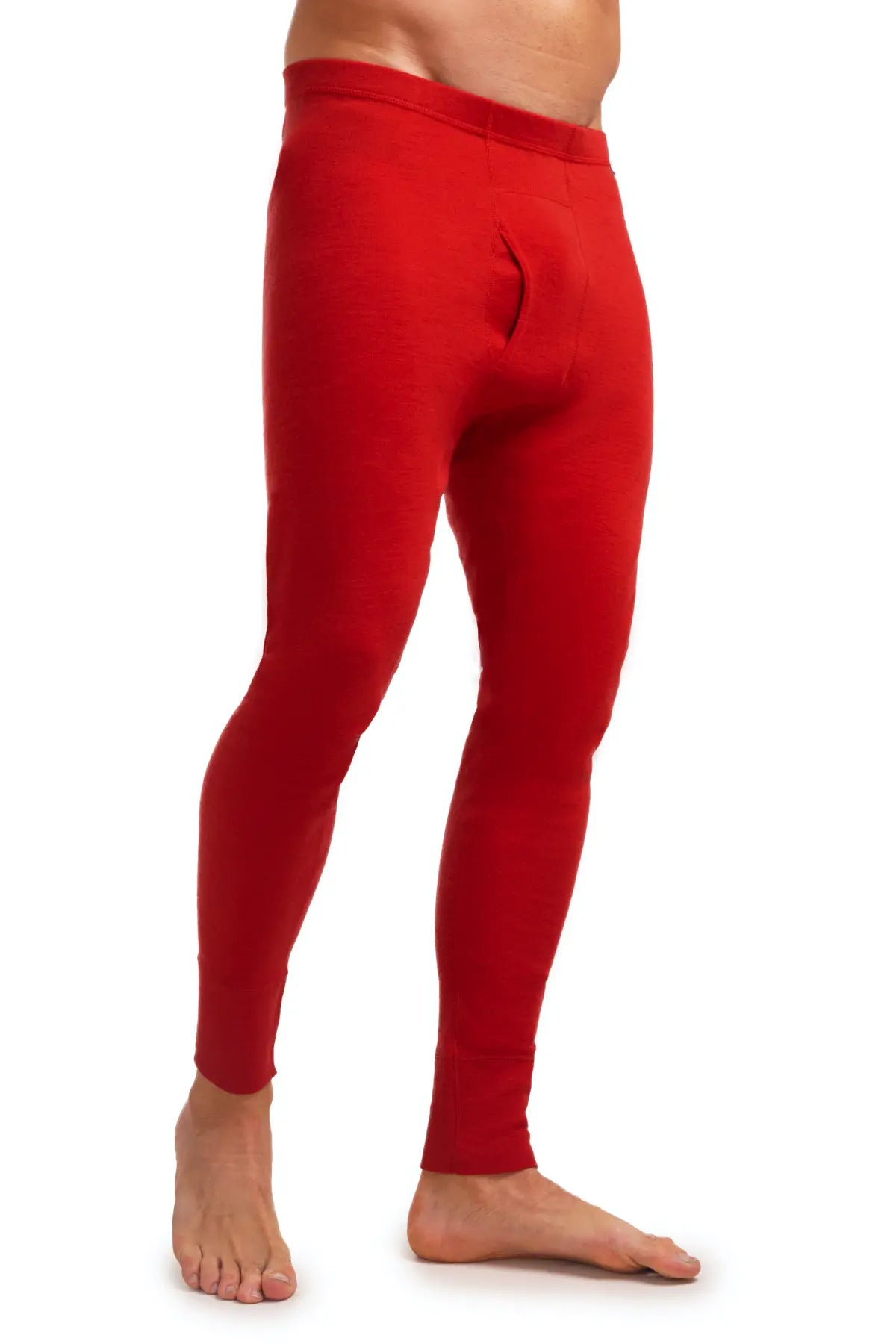 Premium Men's Merino Wool Pants - 250g Warm Winter Trousers in Cherry Red | Comfortable & Durable for Outdoor Activities, Hiking & Casual Wear