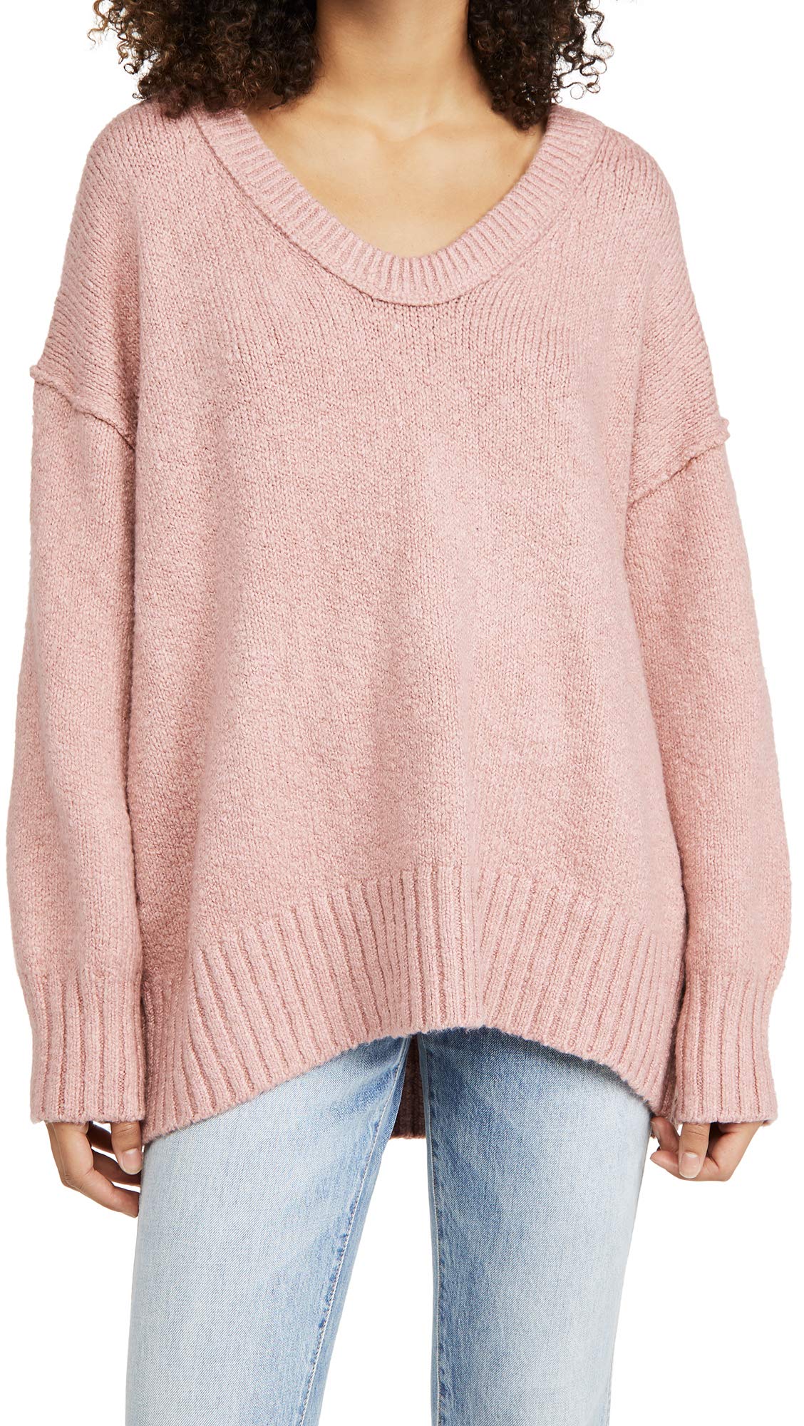 Free People Women's Brookside Tunic Top - Alpine Rose Pink Size S | Flowy Boho Blouse for Casual Wear, Layering & Summer Outfits