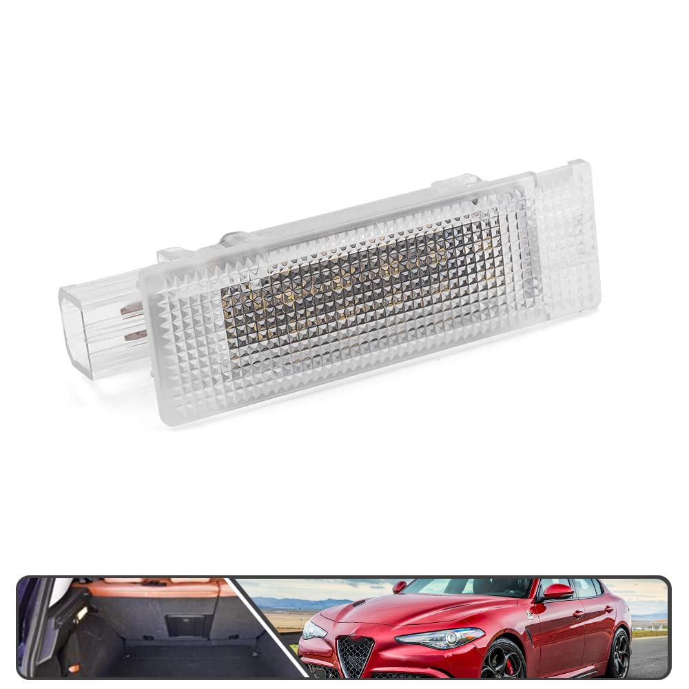 LED Luggage Trunk Lights Car Interior Lamp for Dodge Chrysler 200 Dart Jeep Renegade Cherokee KL Fiat 500 500X - Xenon White Storage Compartment Lighting for Night Driving & Road Trips