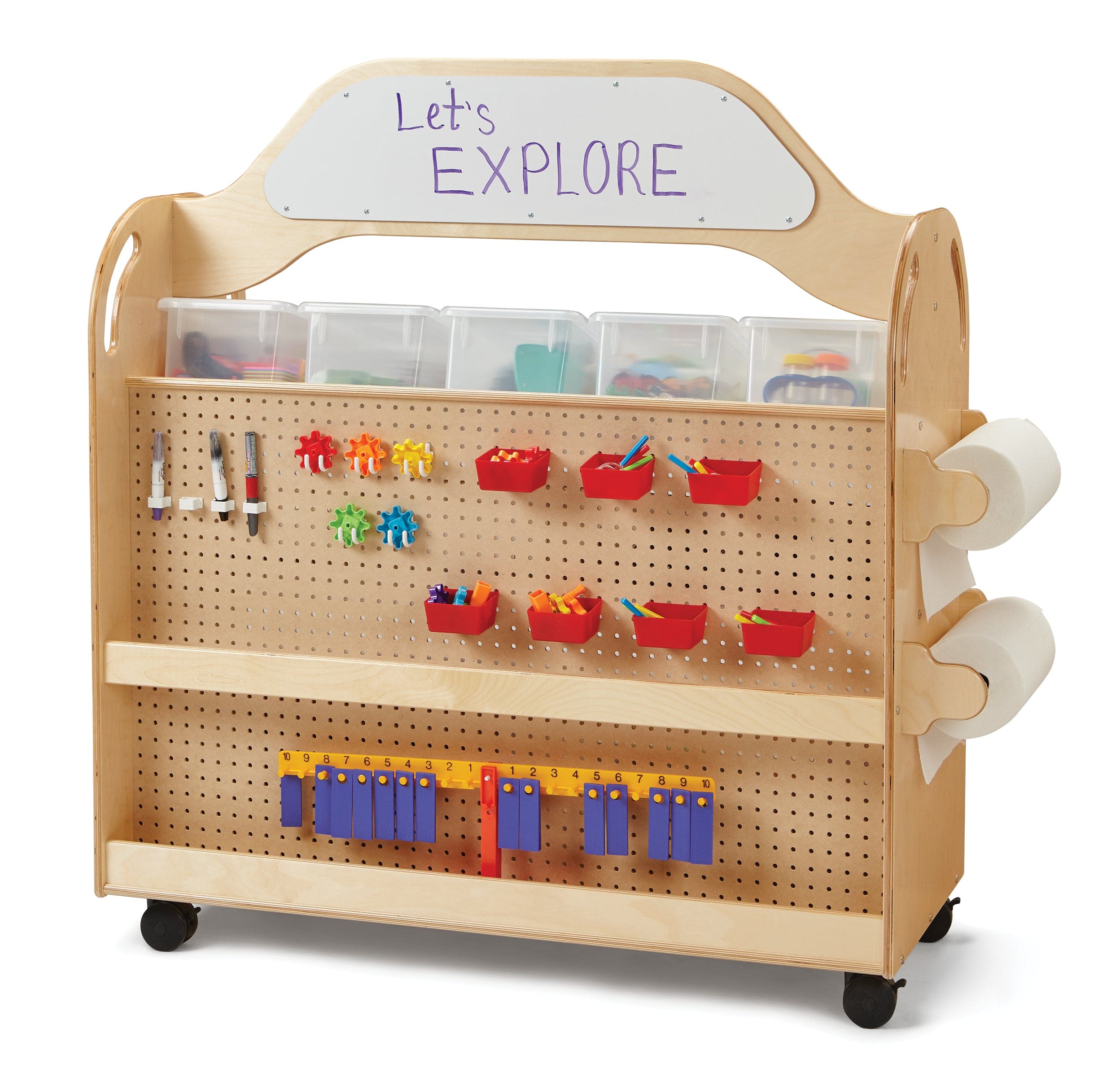 Jonti Craft STEAM Multimedia Cart - Mobile Storage Solution for Classroom & Makerspace - Ideal for STEM, Art & Tech Supplies Organization