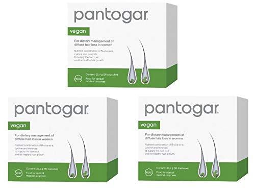 Pantogar Hair Growth Supplement - 270 Capsules (3 Boxes) Made in Germany | Supports Stronger, Healthier Hair | Ideal for Thinning Hair & Hair Loss Treatment
