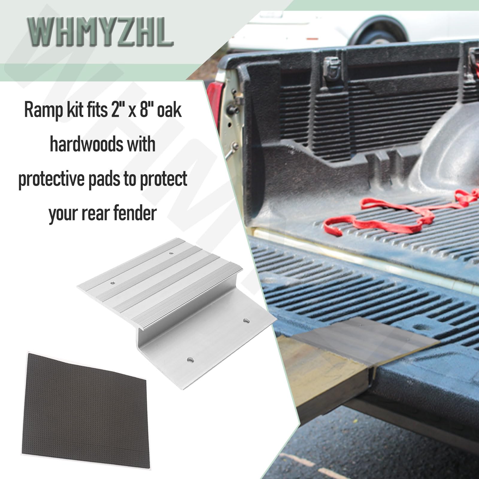 2-Pack Heavy Duty Aluminum Loading Ramps for Trucks, Trailers & Lawn Mowers - 8in Wide Tooling Ramp Kit for Driveway, Shed & Garage Use - Perfect for Vehicle Loading & Equipment Transport