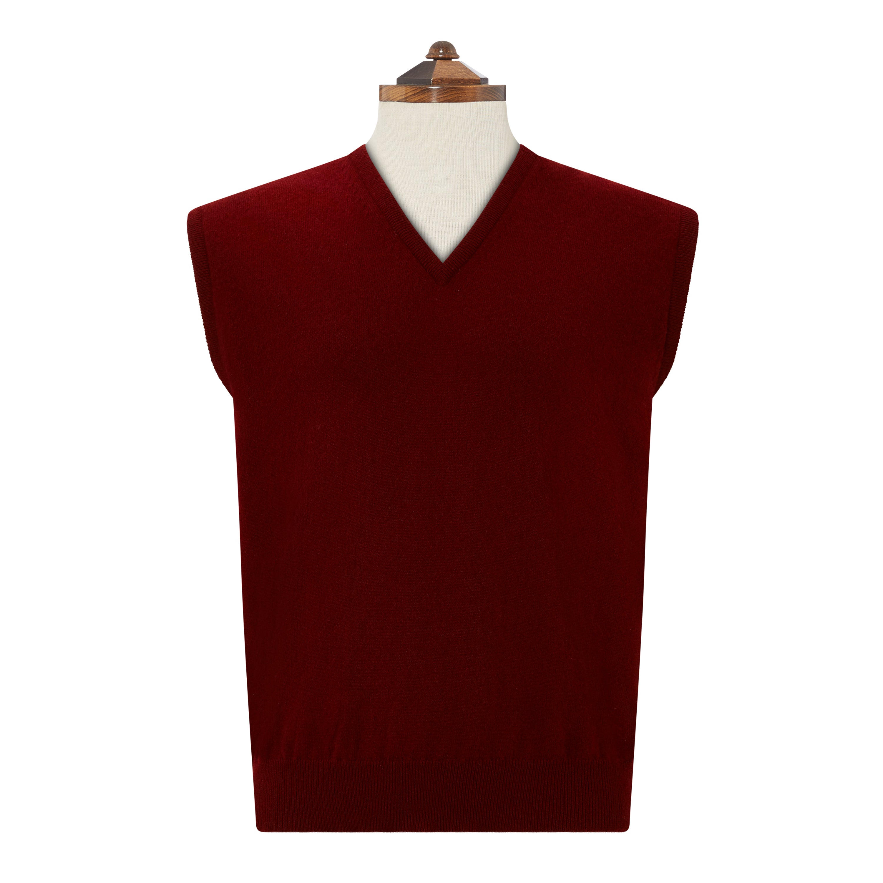 Kirton Burgundy Knitted Cashmere Vest for Women - Soft & Warm Winter Layering Piece - Perfect for Office, Travel & Casual Outfits