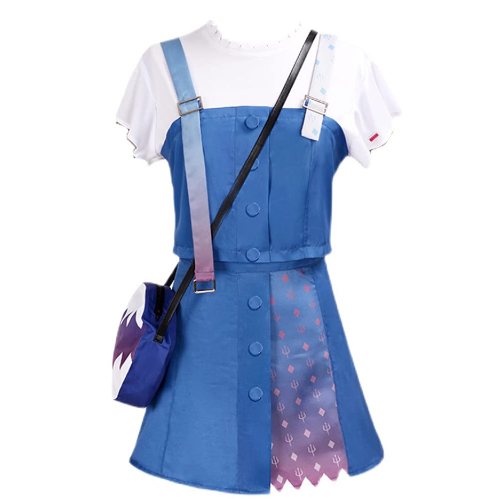 Gawr Gura Blue Shark Cosplay Costume - Hololive VTuber Anime Uniform Dress Full Set for Kawaii Daily Wear | Perfect for Cosplay Events, Anime Conventions & Themed Parties