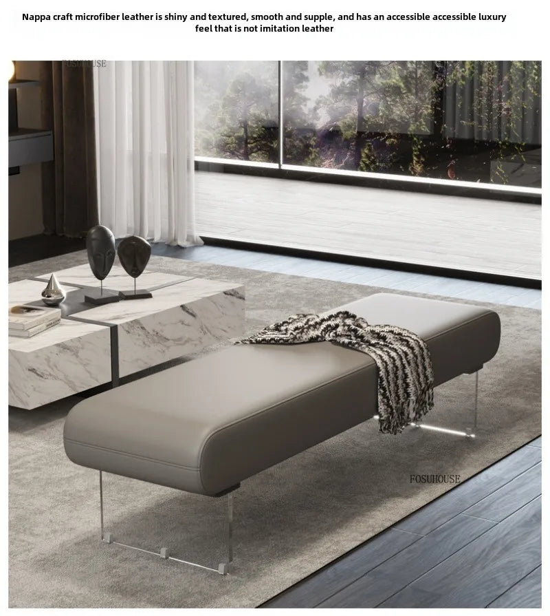 Modern Acrylic Shoe Bench - Contemporary Entryway Seating with Storage | Stylish Shoe Organizer for Hallway, Bedroom & Closet | Durable Clear Acrylic Shoe Rack for Small Spaces