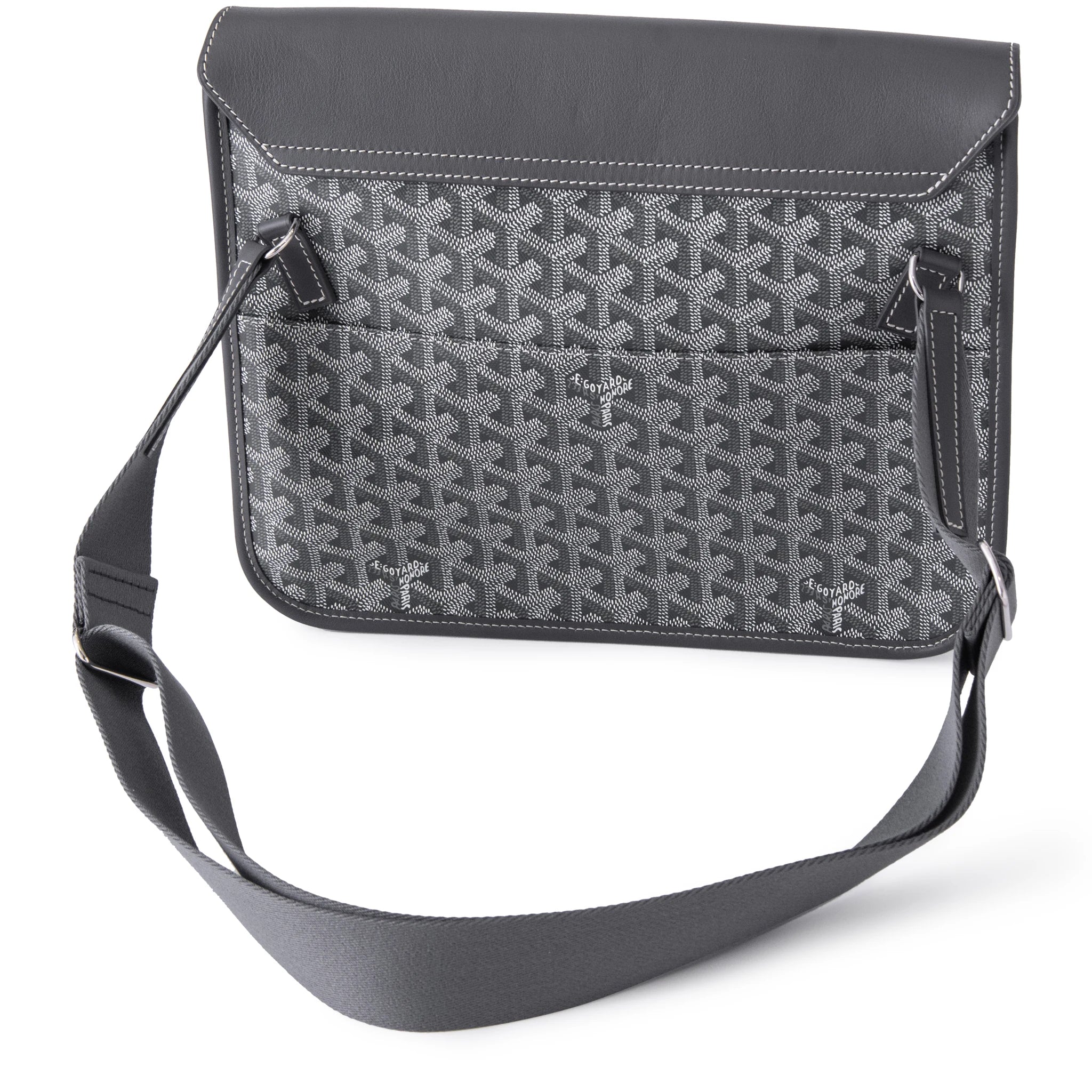 Goyard Coursier Grey Messenger Bag for Men & Women - Stylish Crossbody Shoulder Bag for Work, Travel & Everyday Use