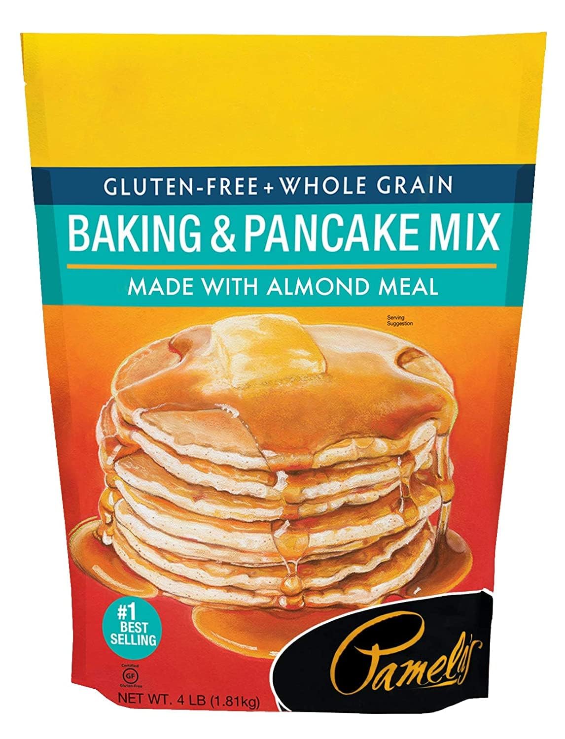 Pamela's Products Gluten Free Baking & Pancake Mix - 4lb Bags (6-Pack) | All-Purpose Flour Substitute for Cookies, Muffins & Waffles | Perfect for Celiac & Vegan Diets