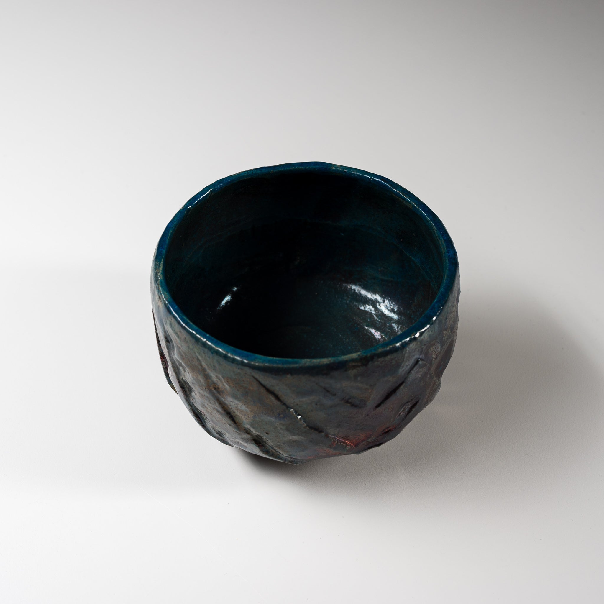 Handmade Kyo Kiyomizu Ware Matcha Bowl - Ai Raku (Blue Raku) by Shunzan Kiln | Authentic Japanese Ceramic Tea Cup for Traditional Matcha Tea Ceremony | Perfect for Zen Meditation, Home Decor & Gift Giving