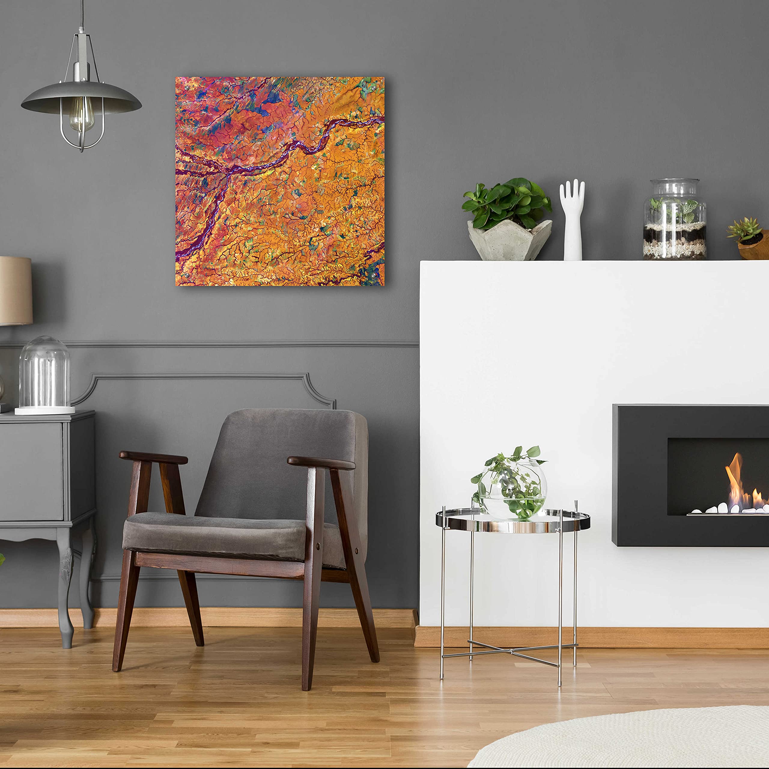 Epic Art 'Earth as Art: Capillaries' - 24x24 Inch Modern Acrylic Glass Wall Decor - Stunning Home & Office Wall Art for Living Room, Bedroom or Contemporary Spaces