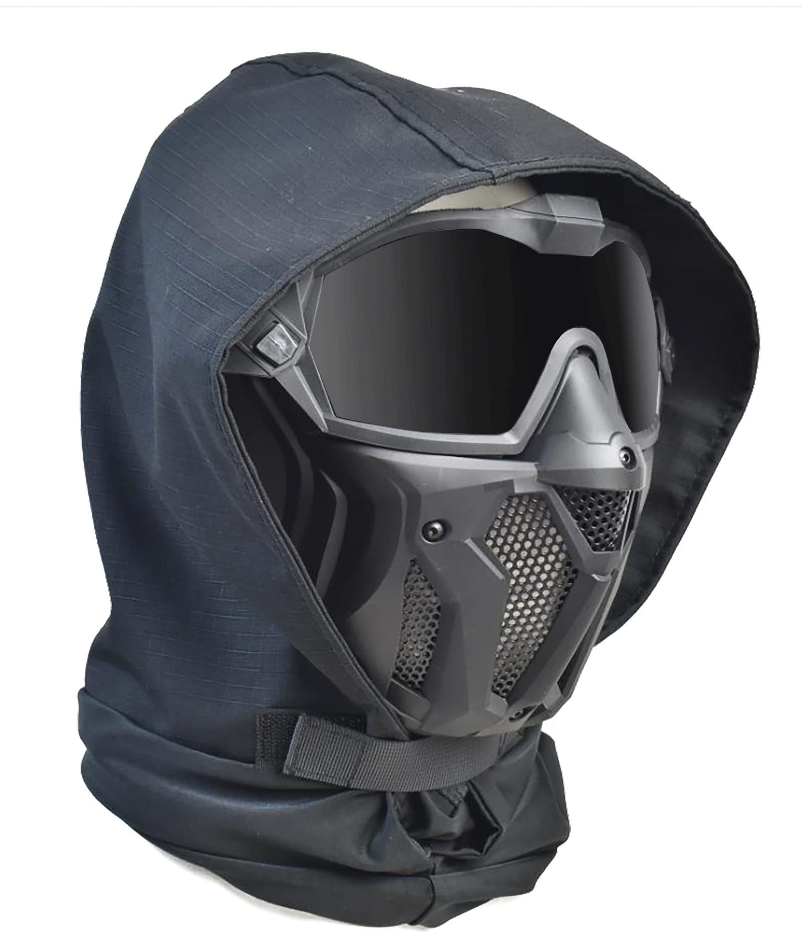 Full Face Protection Airsoft Mask with Detachable Anti-Fog Goggles & Balaclava - Tactical Paintball Mask for Airsoft, Cosplay, Halloween Costume & Outdoor Sports - Ideal for Airsoft Games, Paintball Battles, Cosplay Events & Tactical Training