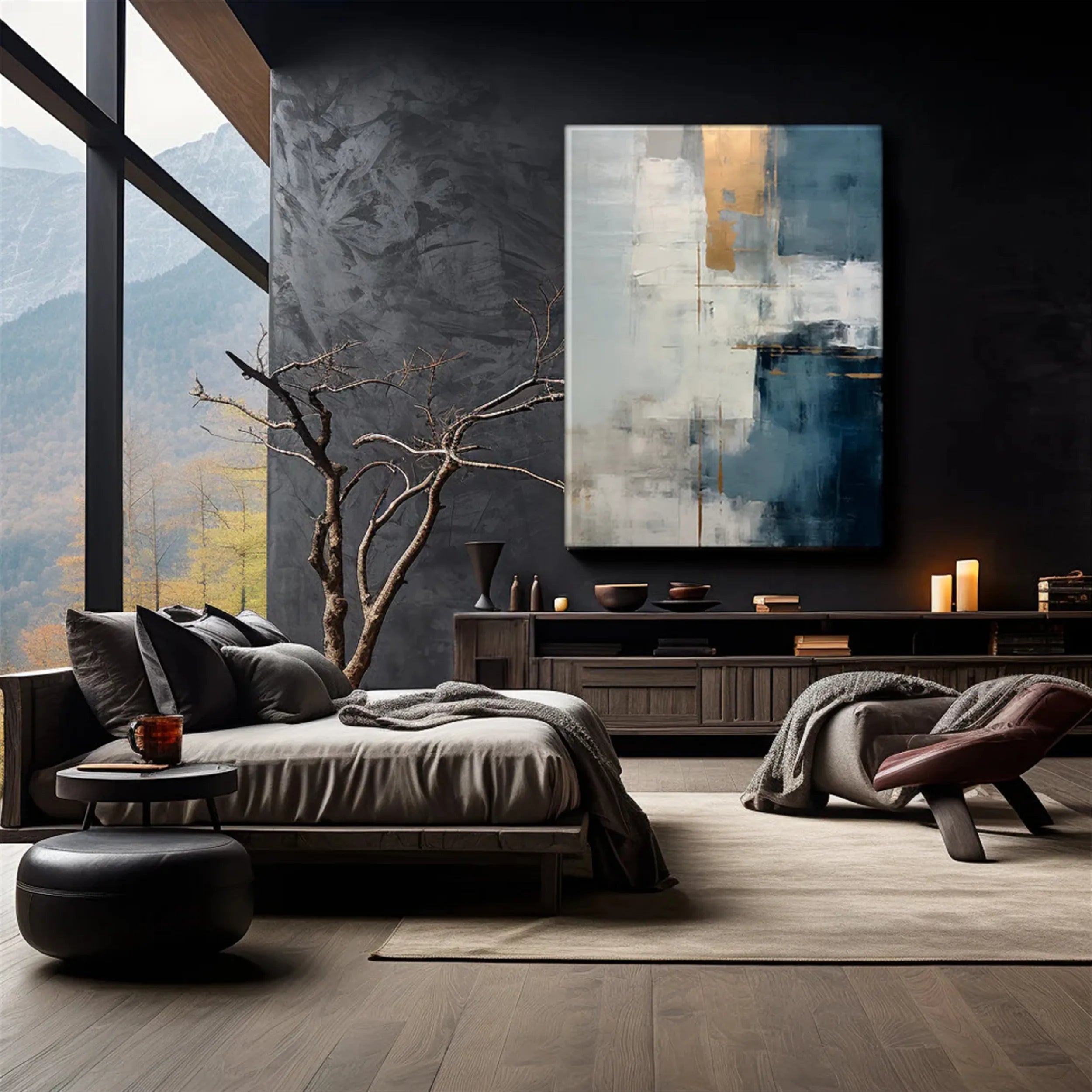 Abstract Painting #AB 124 - Modern Wall Art for Home & Office Decor - Perfect for Living Room, Bedroom or Workspace