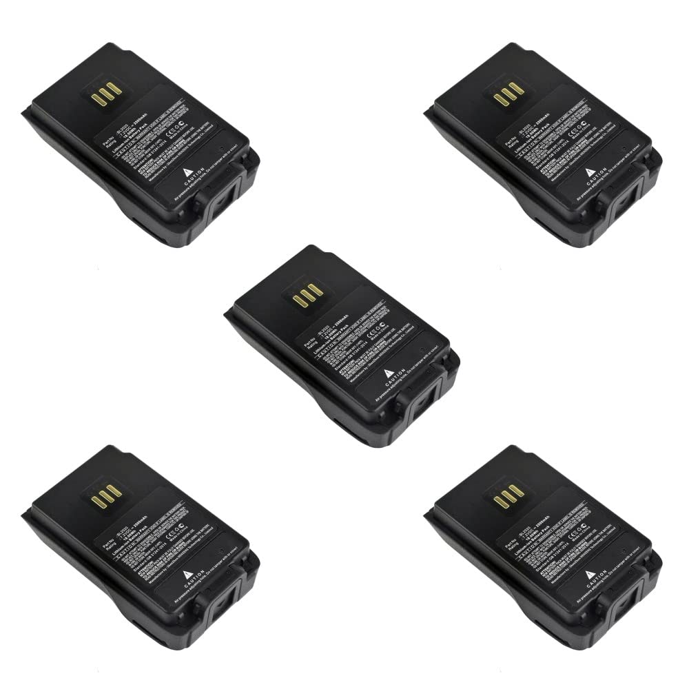 Synergy Digital 2-Way Radio Batteries - 2500mAh Li-ion 7.2V Replacement for Hytera PD660/UL913 & BL2020 (5-Pack) - Perfect for Emergency Responders, Security Teams & Outdoor Adventures