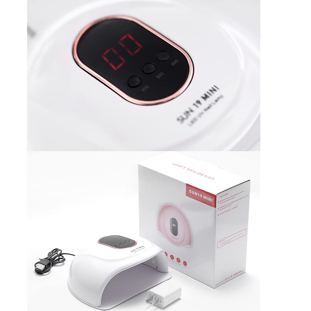Professional 72W UV LED Nail Lamp with 18 Lamp Beads - Fast Drying Gel Polish Light for Salon & Home Use, 3 Timer Settings & Adapter Included (White) - Perfect for Manicures, Pedicures & Nail Art