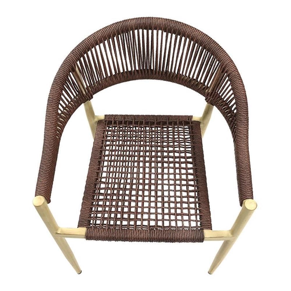 Clark Aluminum Patio Dining Chair - Natural Finish Outdoor Furniture for Garden, Poolside & Backyard Dining - Weather-Resistant Patio Seating Set