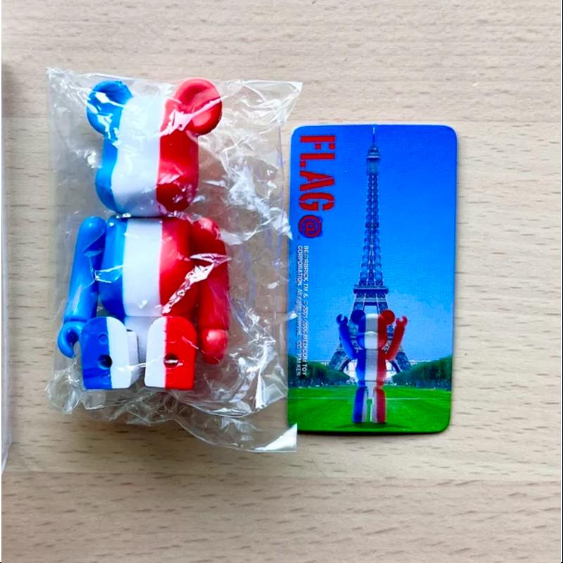 Bearbrick Series 12 FLAG France 100% Collectible Art Toy - Limited Edition French Flag Design Vinyl Figure for Display & Gift Giving