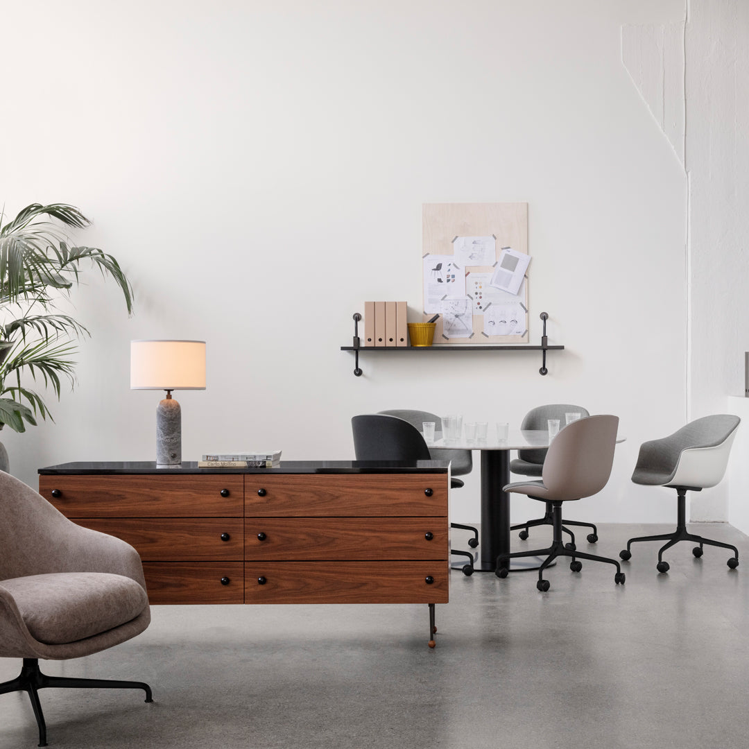 Beetle Meeting Chair - Black Ergonomic Office Chair with 4-Star Base & Casters, Front Upholstered Seat - Perfect for Conference Rooms, Home Offices & Workspaces