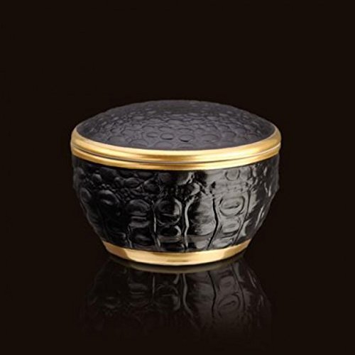 L'Objet Crocodile Round Box 3 Inch - Luxury Jewelry Storage & Home Decor Organizer for Rings, Earrings, and Small Trinkets | Perfect for Vanity, Dresser, and Gift Giving