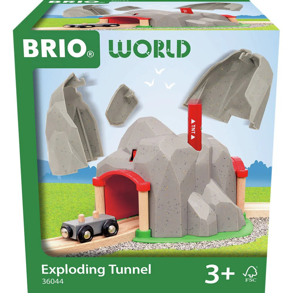 Brio Dynamite Mountain Tunnel 36044 - Wooden Train Set Accessory for Kids | Interactive Toy for Brio Railway System | Perfect for Imaginative Play & Train Layouts