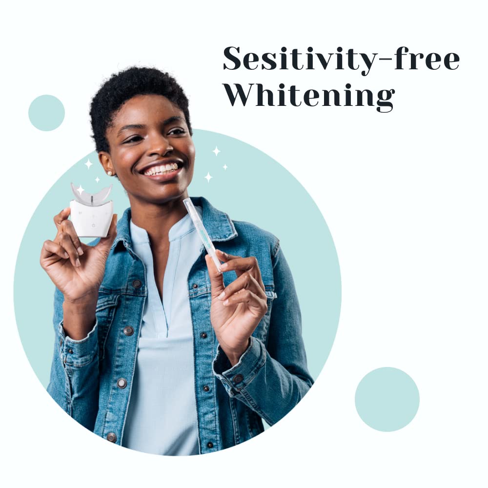 Autobrush LED Teeth Whitening Kit - Complete Home Whitening System with 30 Treatments (White) | Professional Dental Care for Brighter Smile at Home, Travel & Special Occasions