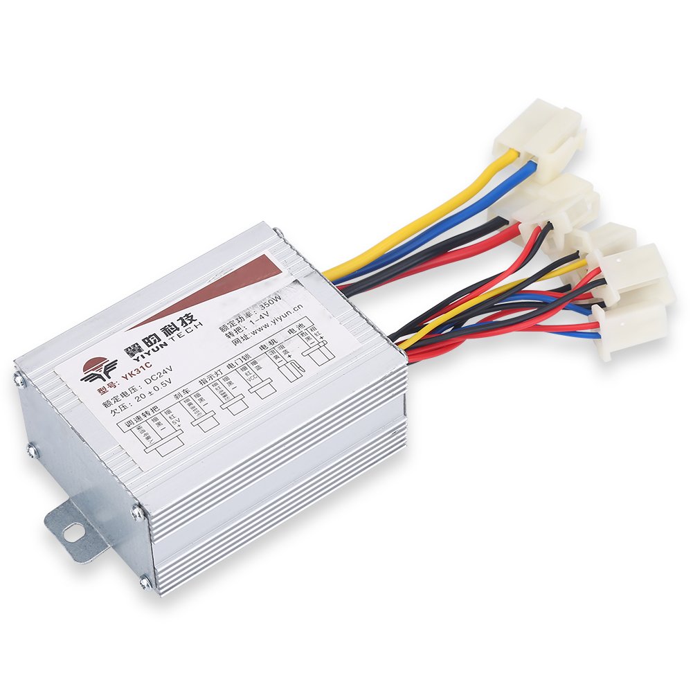 Dilwe 24V 350W Brushed Motor Speed Controller for Electric Bikes - Reliable E-Bike Brushed Controller for Commuting, Off-Road & Urban Riding