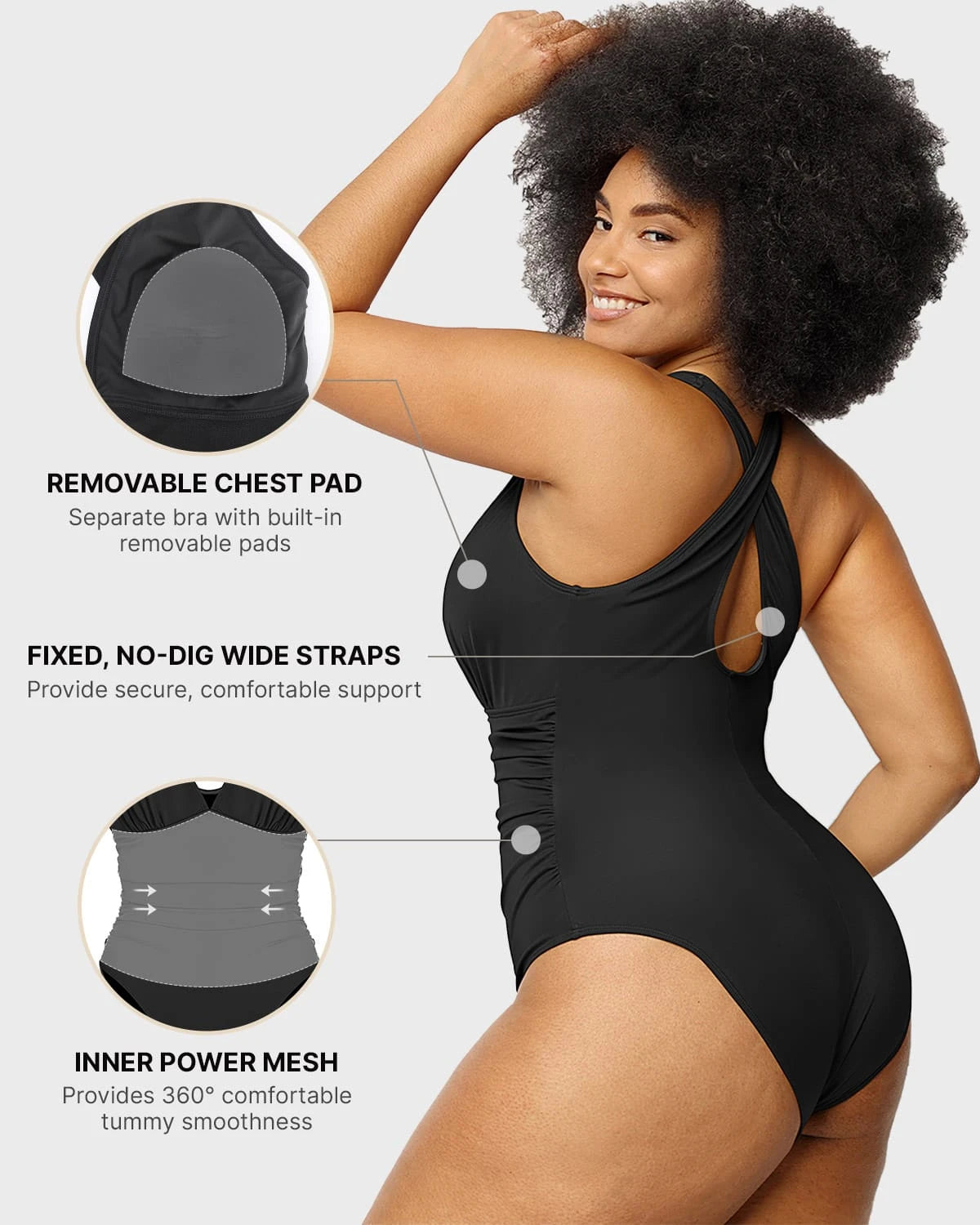 Smart Sculpt Plunge Cutout Swimsuit for Women - Sexy One Piece Bathing Suit with Tummy Control - Perfect for Beach, Pool & Vacation