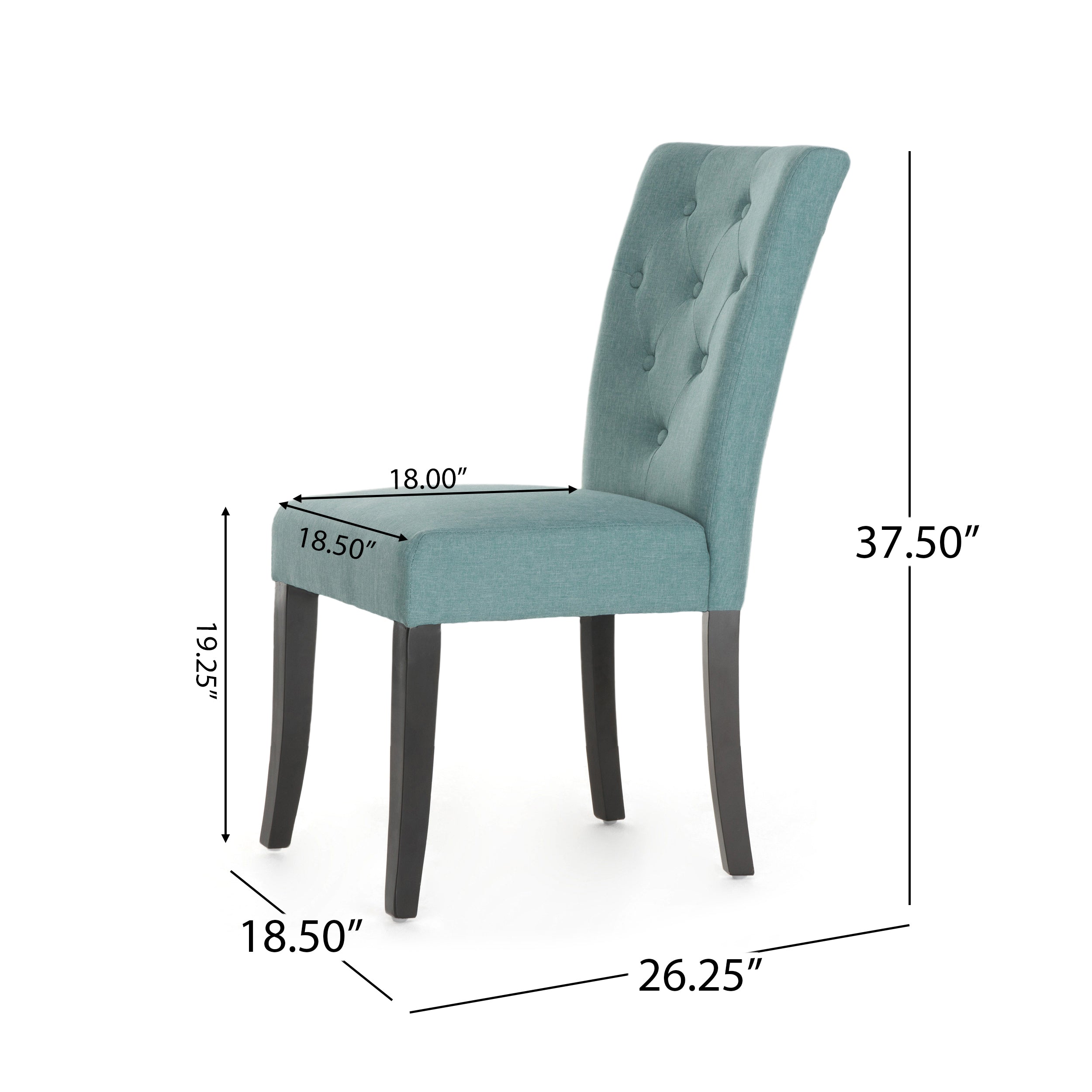 Modern Dining Chairs Set of 2 - Comfortable Kitchen & Dining Room Chairs with Sturdy Metal Legs - Perfect for Home, Restaurant, and Office Use