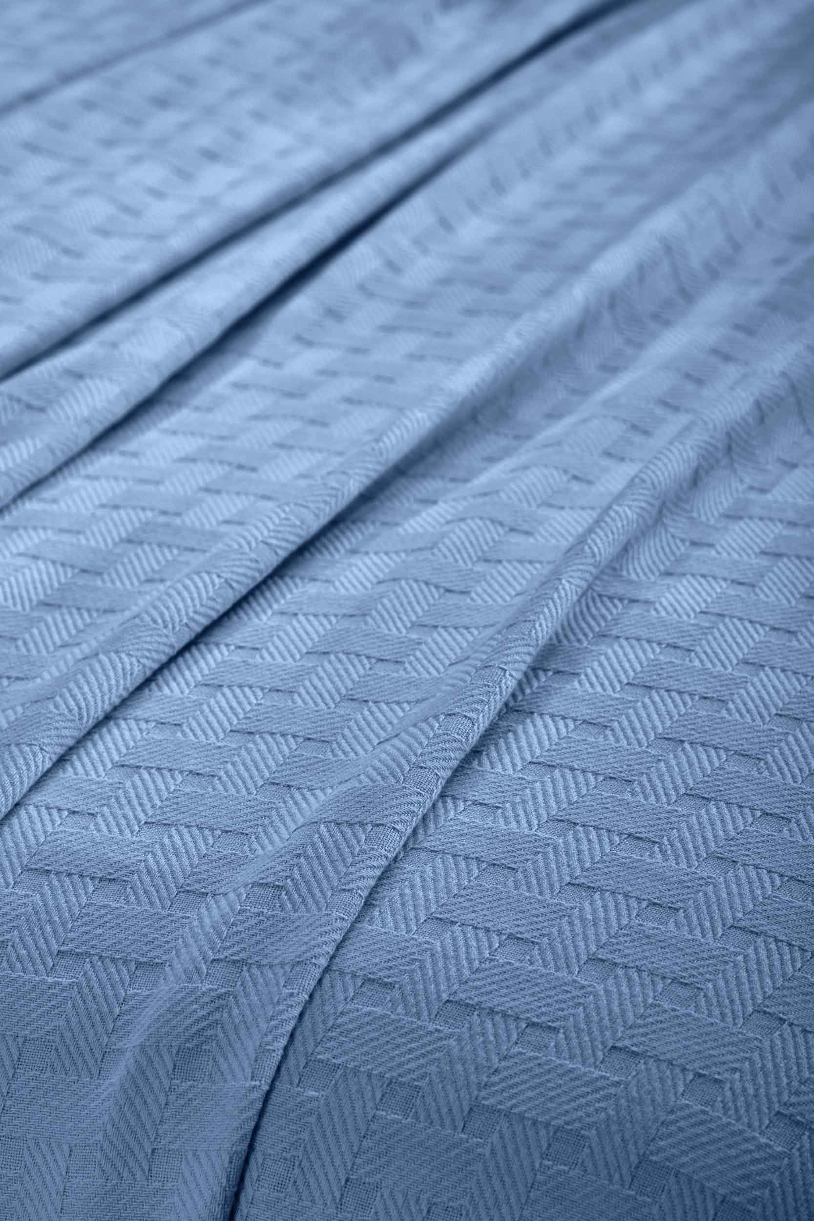 Soft Basketweave All-Season Cotton Bed Blanket & Sofa Throw - Lightweight Breathable Blanket for Bedroom, Living Room, Travel and Outdoor Use