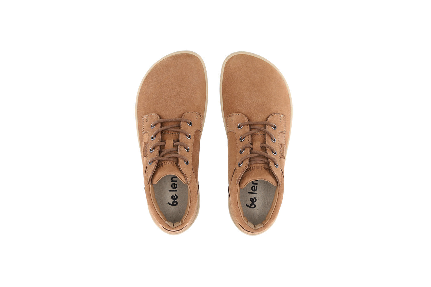 Barefoot Shoes for Men & Women | Be Lenka Synergy in Cognac & Beige | Minimalist Comfort for Running, Hiking & Everyday Wear