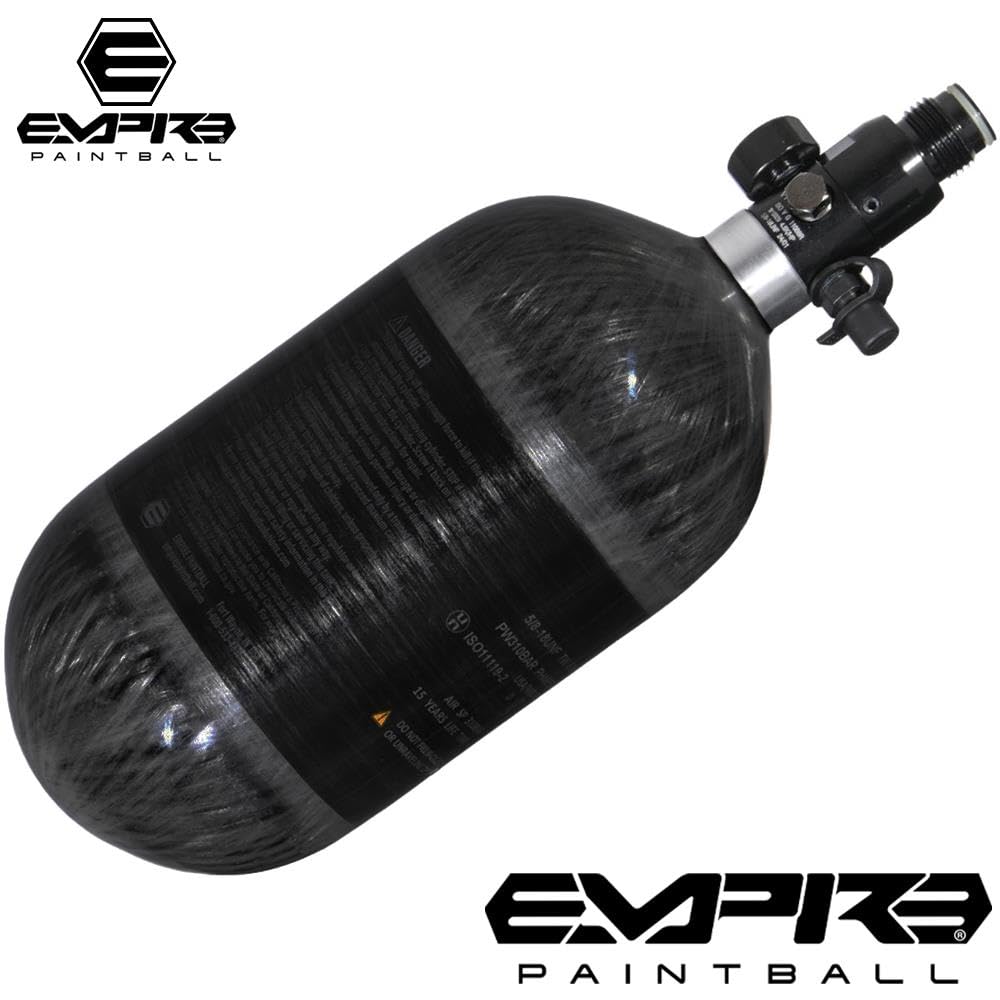 Empire Paintball MEGA LITE 68/4500 Carbon Fiber HPA Tank - Lightweight Compressed Air System for Paintball & Airsoft (Tournament & Outdoor Game Use)