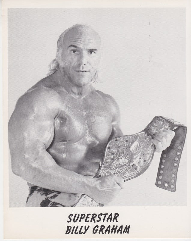 Vintage 1970s WWWF Champion Superstar Billy Graham Wrestling Promo Photo - Perfect for Wrestling Memorabilia Collectors and Man Cave Decor