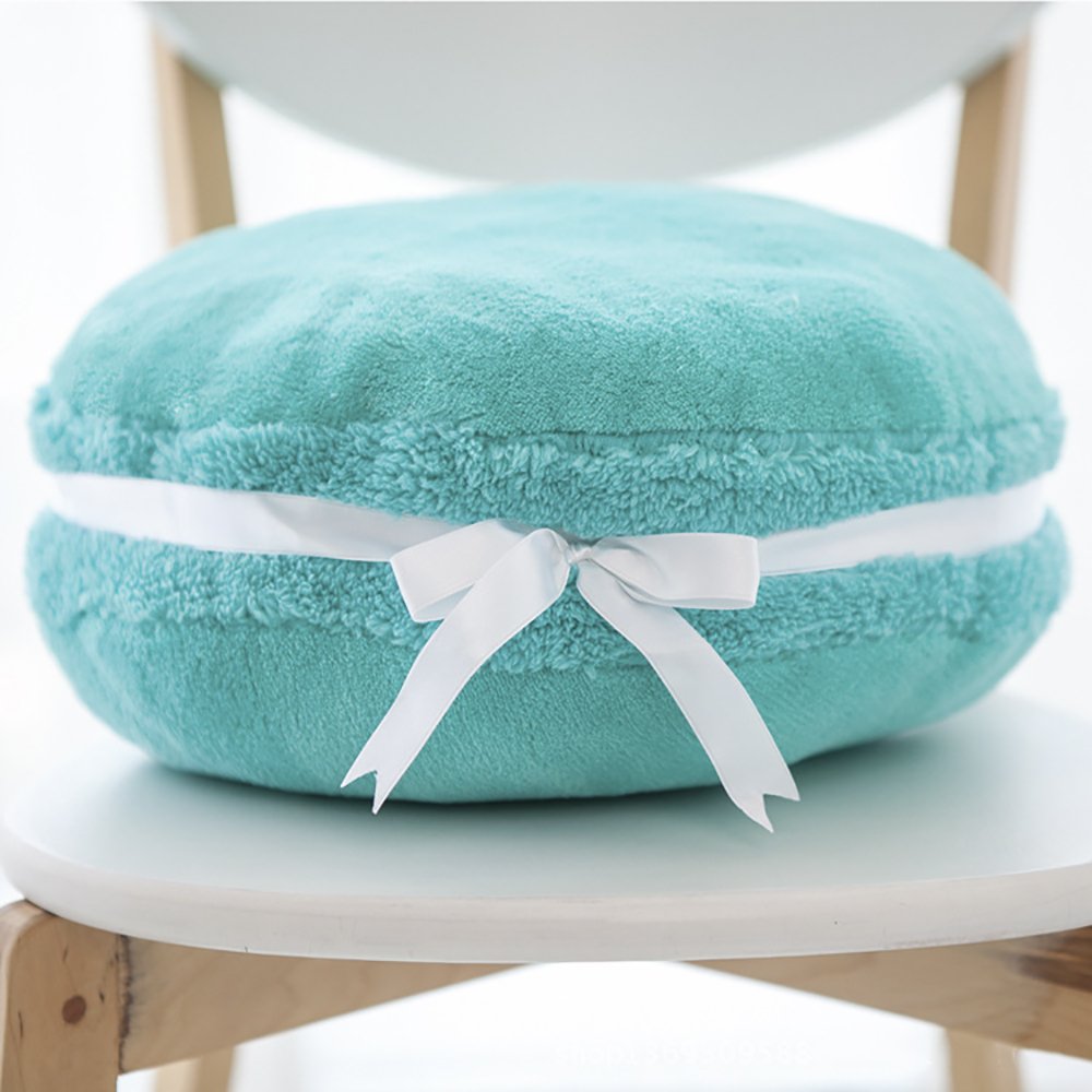 ChezMax Macaron Plush Throw Pillow - Round Microbead Bolster Cushion for Sofa, Bed, Office & Car (14.5
