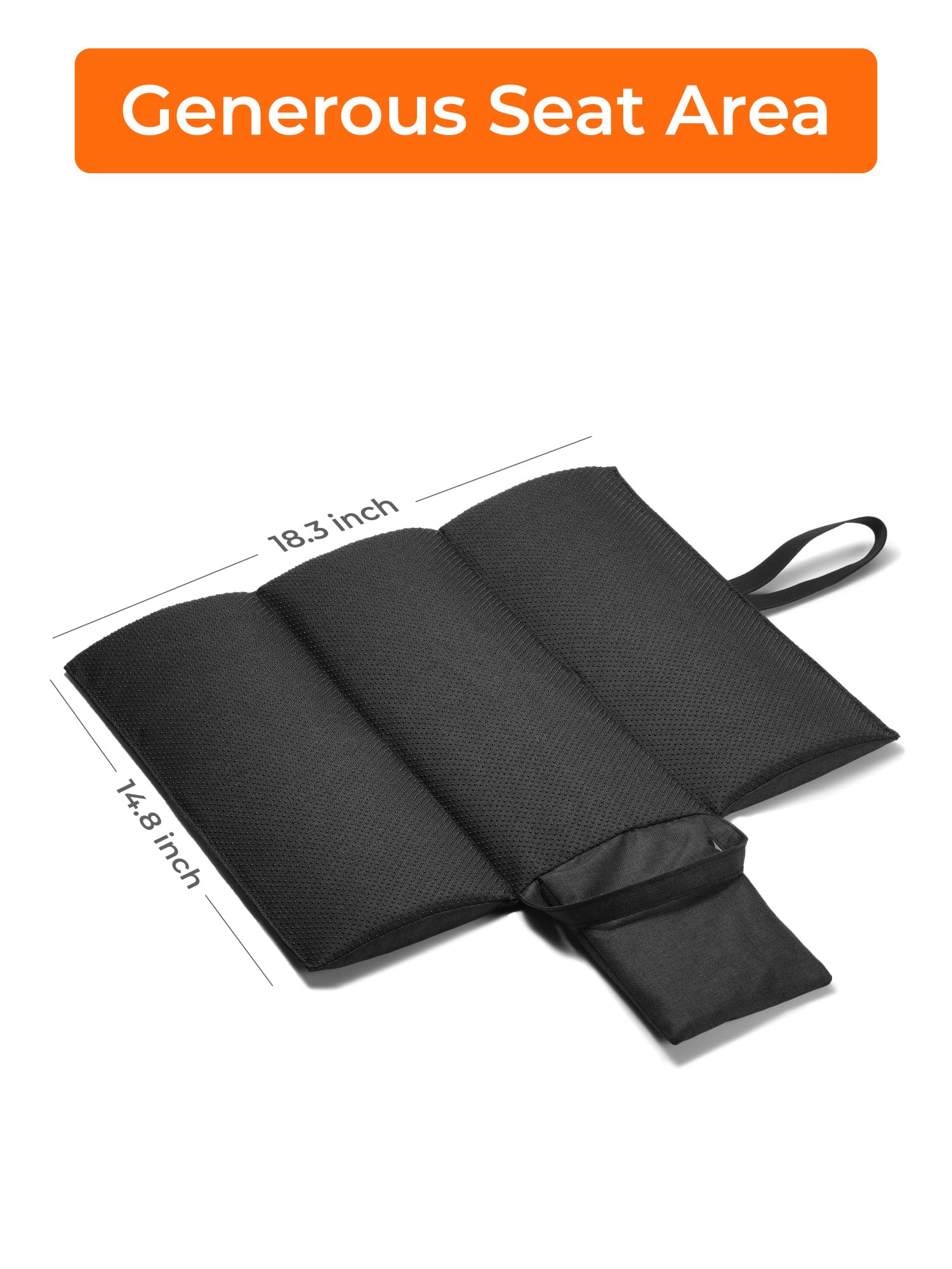 ORORO Heated Seat Cushion with Rechargeable Battery Pack - Portable USB Electric Heating Pad for Office, Car, Camping & Stadium Seats - Stay Warm in Winter at Home, Work or Outdoor Adventures