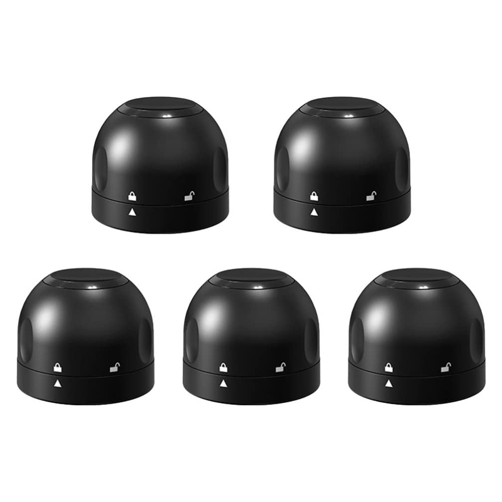 HANABASS 5-Piece Silicone Wine Bottle Stoppers Set - Airtight Seal for Red Wine, Champagne & Sparkling Wine - Perfect for Parties, Gifts & Home Bar Accessories