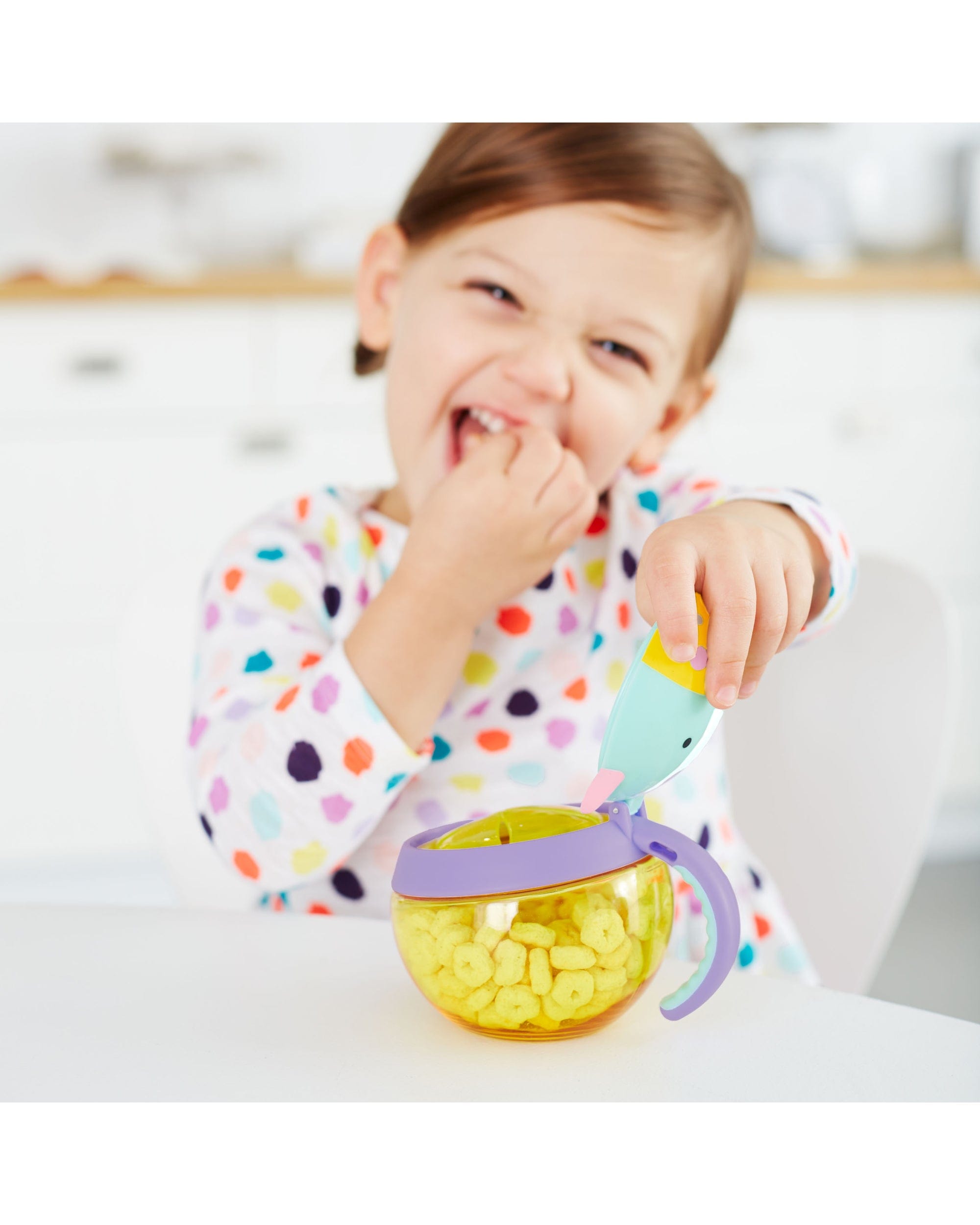 Skip Hop Zoo Snap Cup - Insulated Toddler Sippy Cup with Leak-Proof Lid & Easy-Grip Handles - Perfect for Daycare, Travel & On-the-Go Hydration