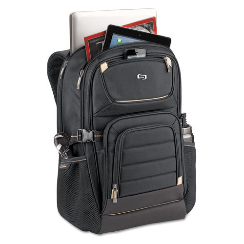 Durable Pro Laptop Backpack for 17.3 Inch Laptops - 18 x 12.5 x 9 Inches, Water-Resistant & Padded - Perfect for Work, Travel & College - Black