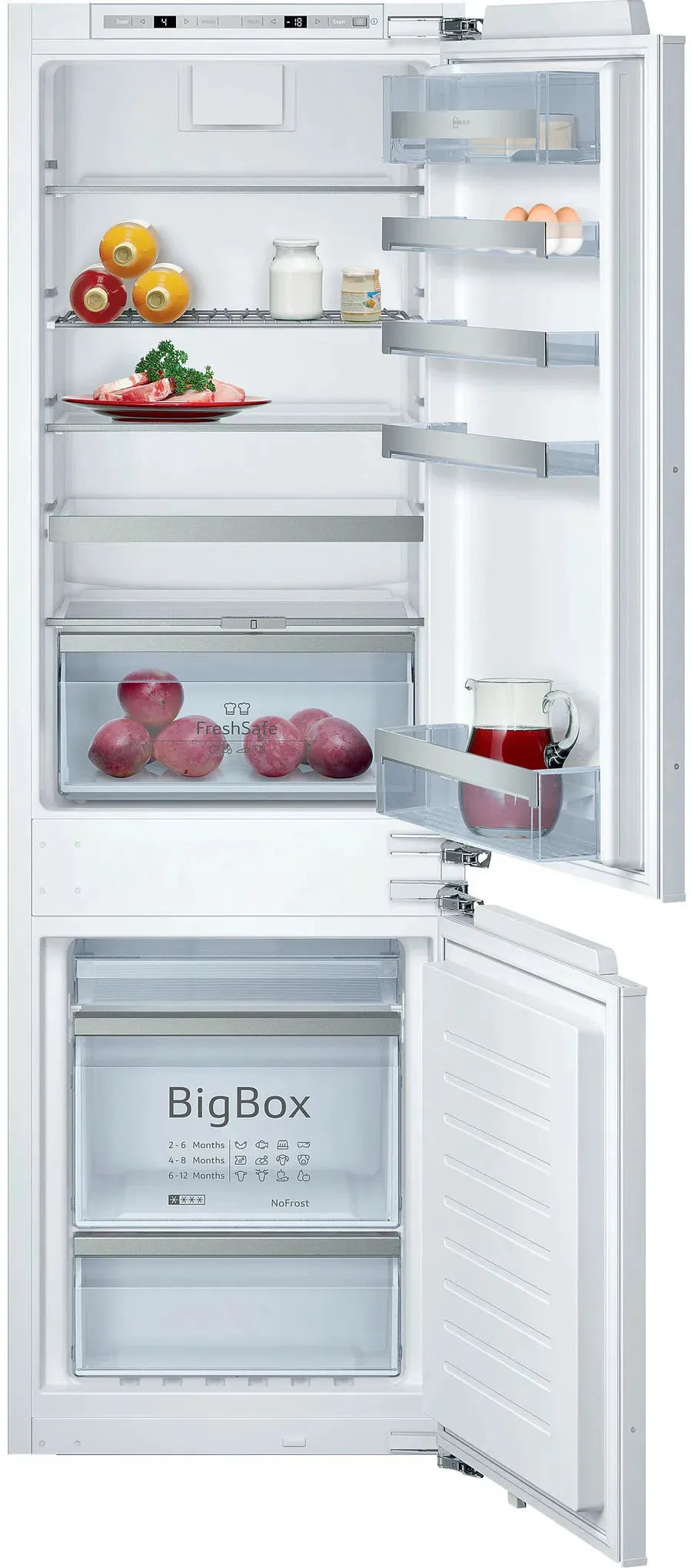 Neff Built-In Fridge Freezer N70 KI7863D30A - Energy Efficient Stainless Steel Refrigerator for Modern Kitchens | Perfect for Home, Restaurant & Office Use