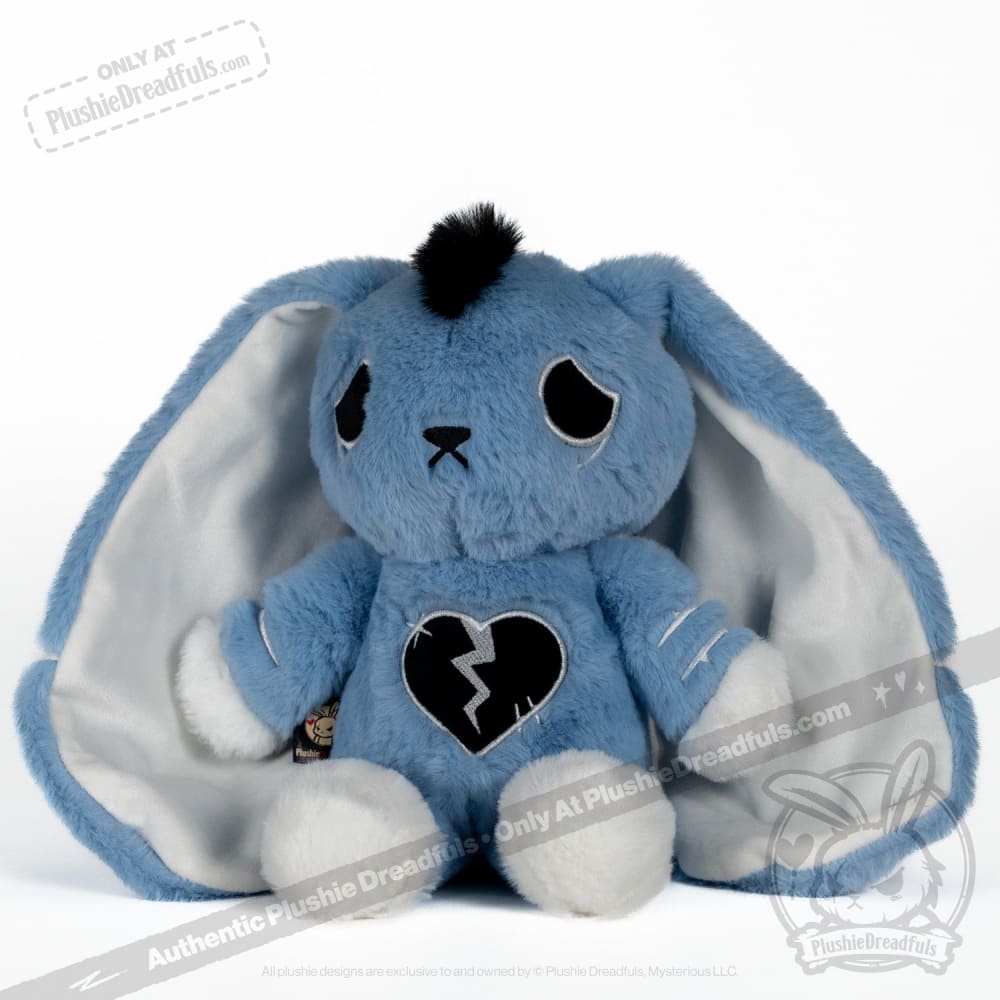 Plushie Dreadfuls Depression Rabbit V2 Mohawk Edition - Soft Stuffed Animal Toy for Anxiety Relief & Emotional Support | Perfect for Therapy, Comfort, and Mental Health Awareness Gifts