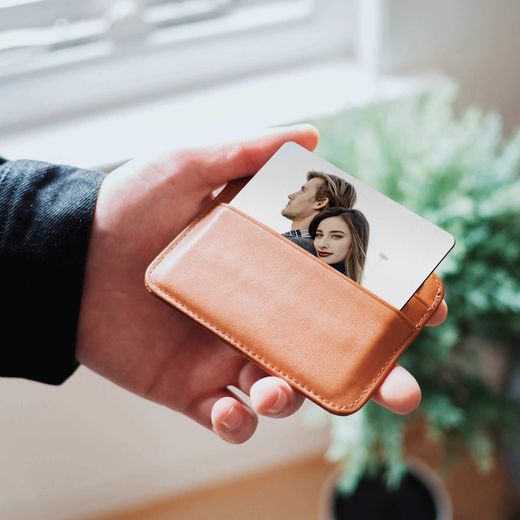 Personalized Engraved Wallet Insert Card with Custom Photo & Text - Perfect for Anniversaries, Weddings & Gifts for Loved Ones