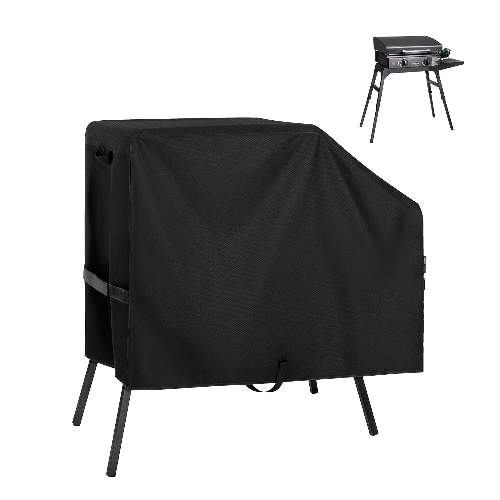 Unicook Heavy Duty Waterproof BBQ Grill Cover for Blackstone 22 & 17 Inch Griddles with Hood & Stand - Sealed Seam Outdoor Cooking Protection - Perfect for Backyard Grilling, Camping & Tailgating Parties