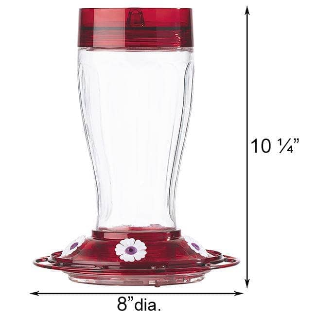 Big Gulp Hummingbird Feeder - 32oz Large Capacity Nectar Feeder for Outdoor Garden, Yard & Patio - Attract Hummingbirds with Easy-Fill Wide Mouth & Bee Guards (Red) | Perfect for Backyard Bird Watching & Nature Lovers