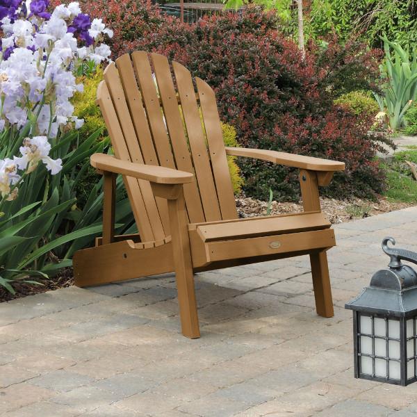 Hamilton Outdoor Folding & Reclining Adirondack Chair - Portable Patio Lounge Chair for Backyard, Poolside & Beach - Weather-Resistant Comfort for Relaxing Outdoors