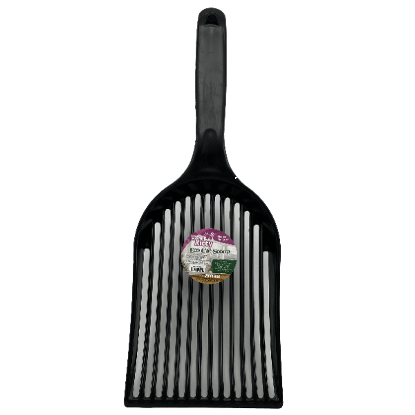 Premium Black Cat Litter Scoop - Durable Stainless Steel with Ergonomic Handle for Easy Cleaning | Ideal for Litter Box Maintenance & Multi-Cat Households