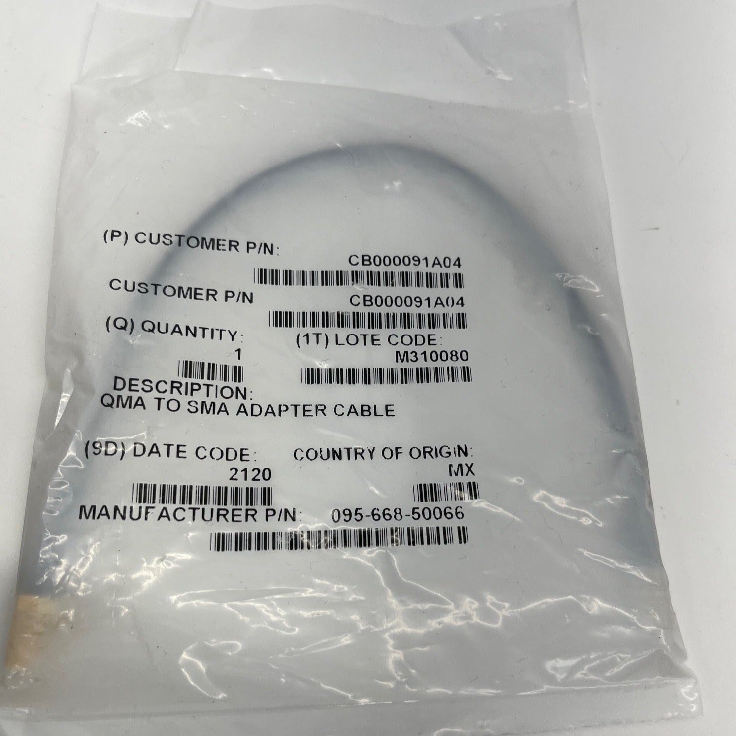 Motorola QMA to SMA Adapter Cable - 095 668 50066 CB000091A04 - High Frequency RF Coaxial Connector for Two-Way Radios, Antennas & Wireless Networks - Perfect for Ham Radio, CB Radio & Communication Equipment Setup